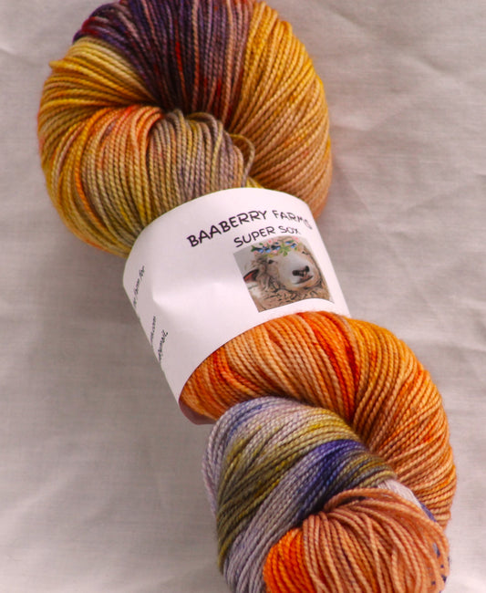 Sock/ fingering weight yarn, Lake Jackson Sunset